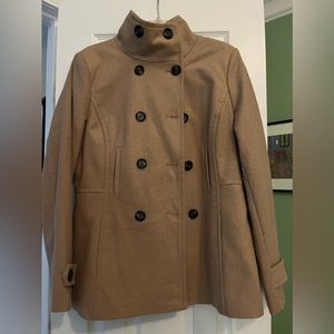 Classic wool pea coat for fall and winter.
